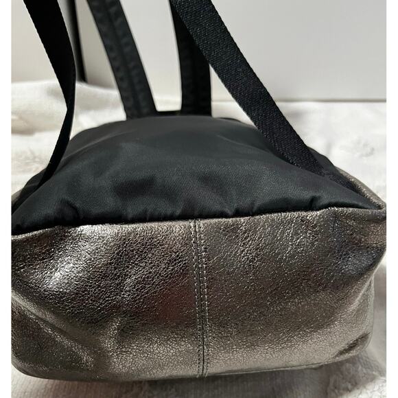 Coach Mini Charlie Backpack F35238 Metallic Gold Sparkle Crackle Leather - Picture 8 of 9